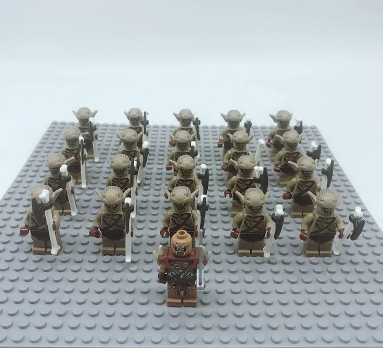 

21PCS Building Blocks Lord of the Rings Groy Philip Half Orc Ouyin Action Figures Bricks Learning For Children Gift Toys