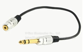 

1/8" 3.5mm Stereo Female Jack to 1/4" 6.35mm Stereo Male Plug Headphone Adapter Converter Cable 30CM/Free DHL Shipping/100PCS