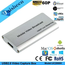 USB2.0 60FPS HDMI к USB видео ключ записи игры потокового потока трансляции 1080 P OBS/vMix/Wirecast/Xsplit