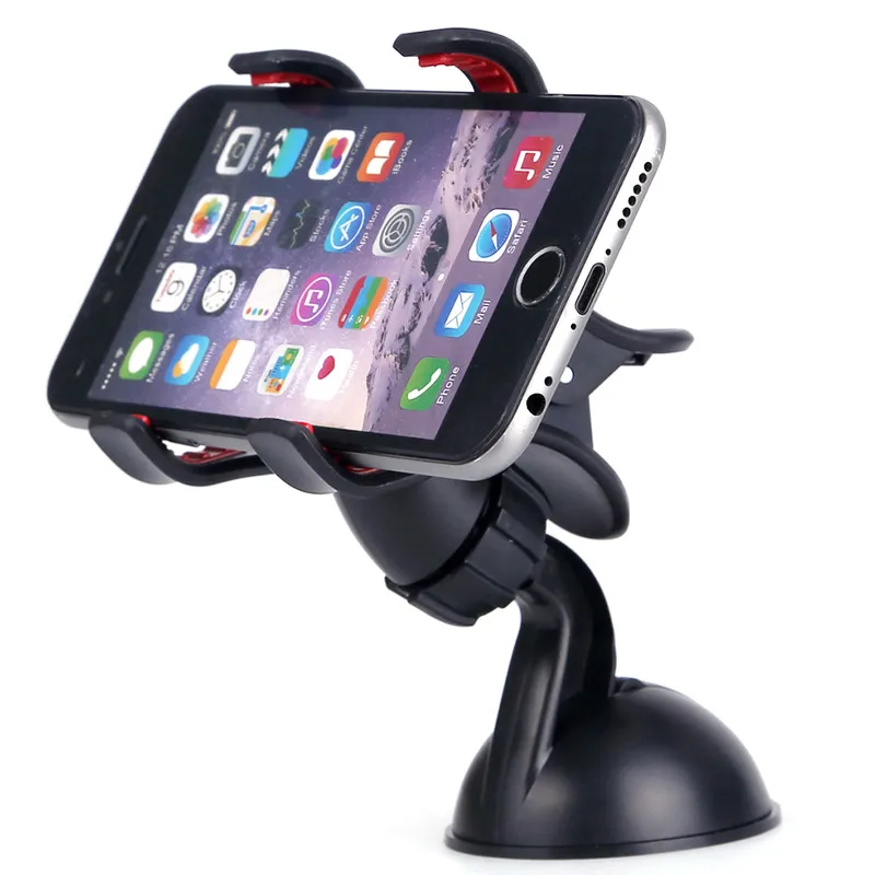 360 Degrees Car Auto Windshield Dual Clip Mount Holder