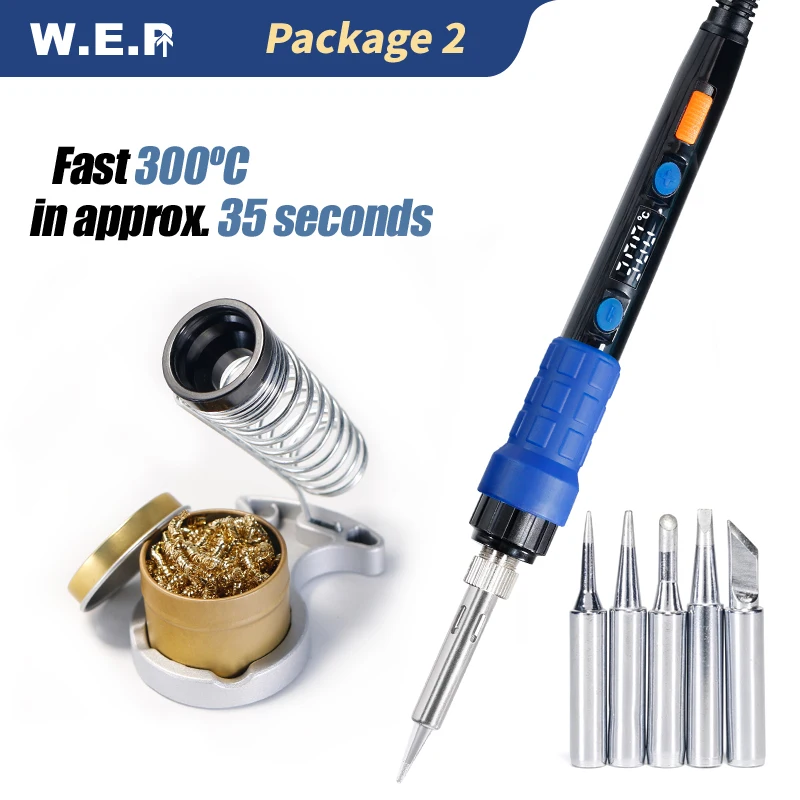 WEP 928D 65W LED Digital Temperature Control Electric Soldering Iron Min Welding Handle Tool WEP 928D 65W LED Digital Temperature Control Electric Soldering Iron Min Welding Handle Tool
