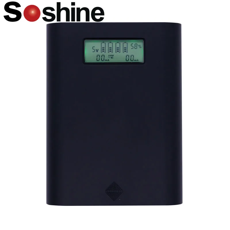 Внешний аккумулятор SoShine E3S 4x18650 с ЖК-дисплеем | Электроника