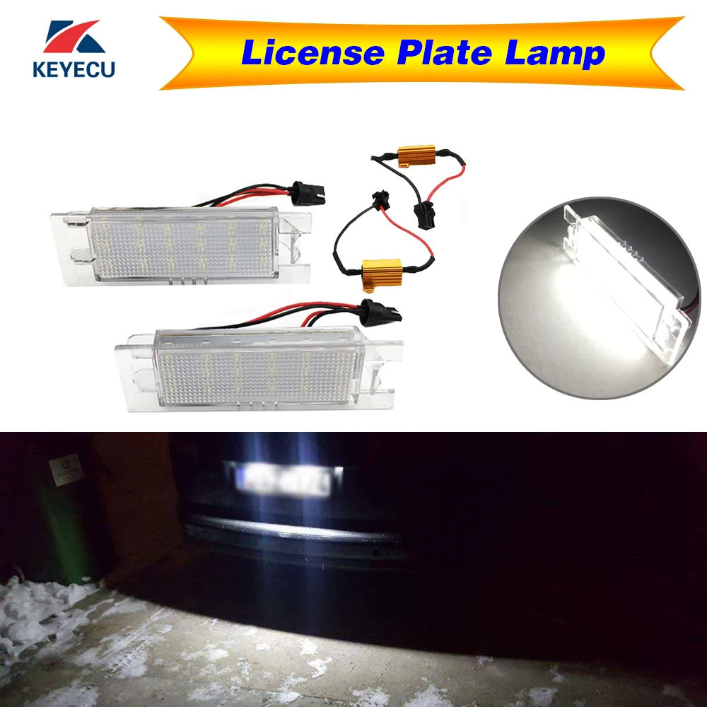 Keyecu 2PCS 18LED Number License Plate Light Lamp for OPEL Vauxhall