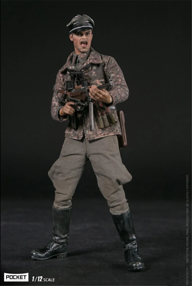 1/12 карманная элитная Серия: WWII SS-Panzer-Division "Das Reich" PES003 немецкий с двойной головкой резьба оружие полный набор фигурка