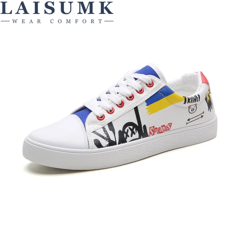 

LAISUMK Brand Spring/Autumn Light Men Shoes Men Flats Leather Shoes Lace up Zapatos Hombres Comfort Leisure Men's Flats Sneakers