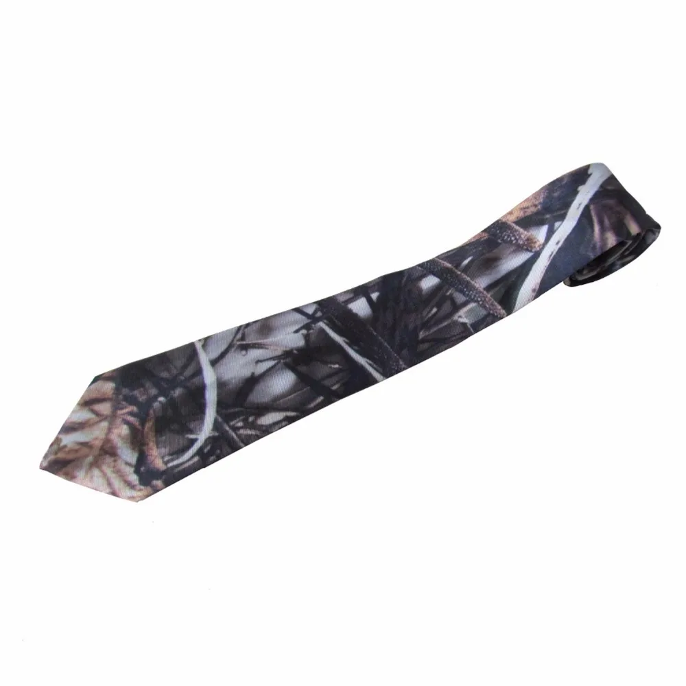 Tourbon Custom Design Men Camouflage Ties Polyester Cotton 153CM Twill Camo Neckties Hunting