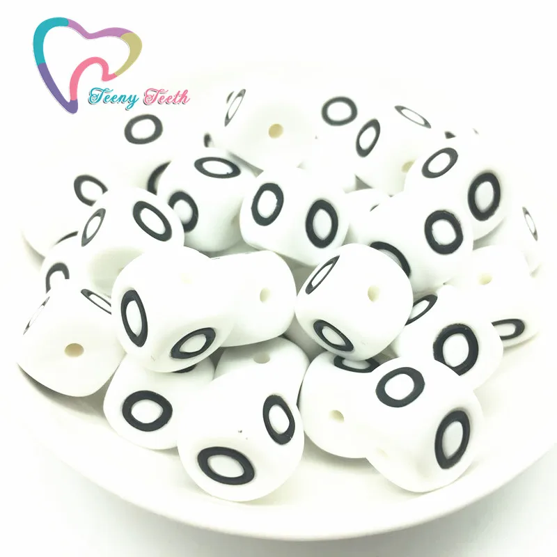 

TeenyTeeth 10PCS 26 Alphabet Letter Silicone Beads,Alphabet 12 * 12 MM Silicone Letter Beads For Making Silicone Name Pacifier
