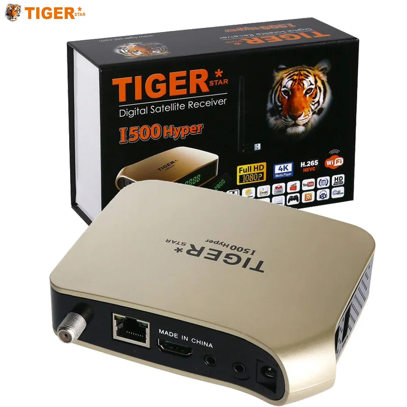 Tigre i500hiper receptor satelital soporte árabe IPTV suscripción 4K pantalla HD receptor de TV Digital por satélite DVBS2 sintonizador FTA - 1