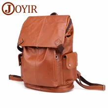 JOYIR Genuine Leather Men Backpack Man's 15.6 Laptop Bags Vintage Daypack Travel Backpack 2019 Luxury Back Pack Male Knapsack famous brand england style women backpack natural cowhide ladies daypack backpacks travel bags genuine leather back pack w09770