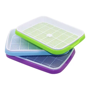

Bean Sprouts Hydroponic Double Layer tray Growing Vegetables seedlings Garden Nursery Pots Tray Planting sprouts 2 Sets