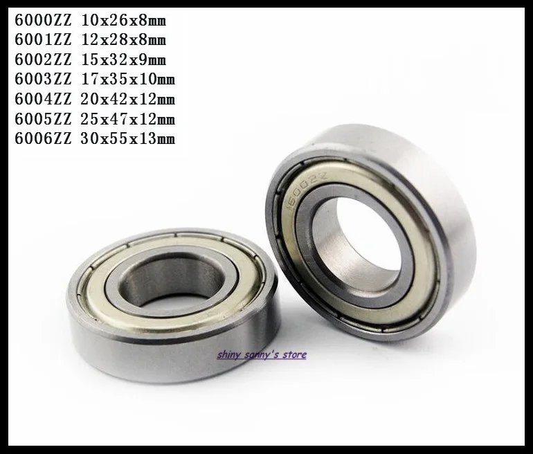 1-5pcs 6000ZZ 6001ZZ 6002ZZ 6003ZZ 6004ZZ 6005ZZ 6006ZZ Deep Groove Ball Bearing