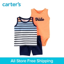 Carter s 3 Piece baby children kids clothing Boy Summer Neon Little Short Set 121I415