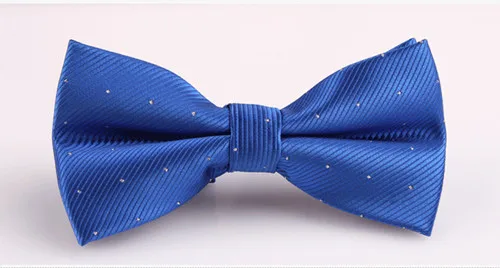 Модные мужские конфетные цвета горошек Досуг шелковый галстук-бабочка полиэфирные Галстуки Галстук для Свадьбы Бабочка галстуки для мужчин - Цвет: Синий