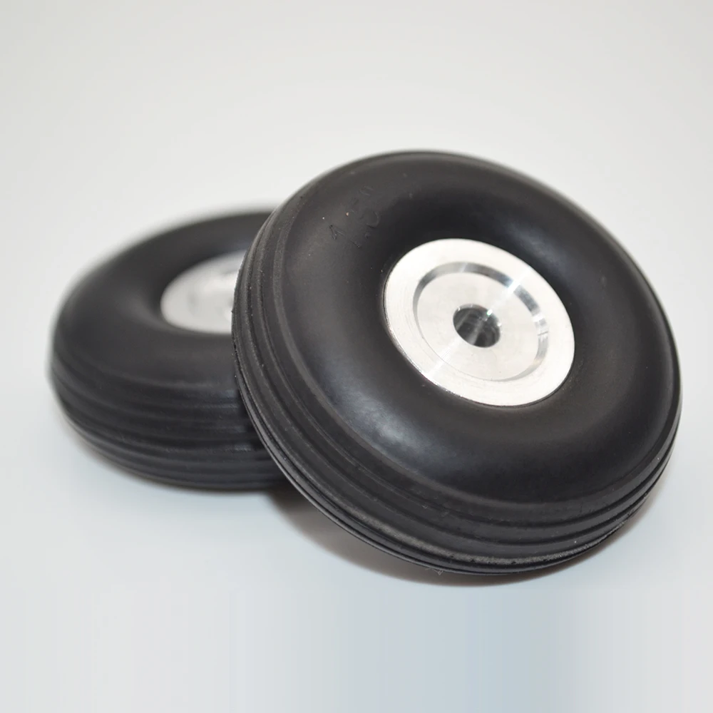 

1 pair of 1.5" 38mm RC Airplane Part PU Wheel with Dia-Casting Aluminum Hub