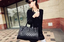 2016 haute qualité femmes sac de luxe marque Femmes Messenger Sac De Mode PU En Cuir Noir Sac À Main Fourre-Tout Sac À Bandoulière