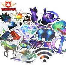 28pcs Cool Starry Sky Refrigerator Stickers Classic Toys PVC Fashion Laptop Skateboard Suitcase Sticker Toy Doodle