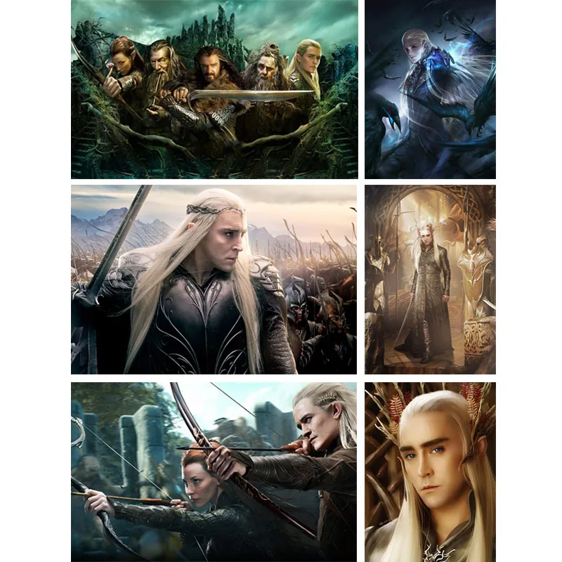 

5d Diy Diamond Painting Hobbit Movie Full Drill Square Diamant Painting Elf King Diamond Embroidery Scape Home Mosaic Decor X34