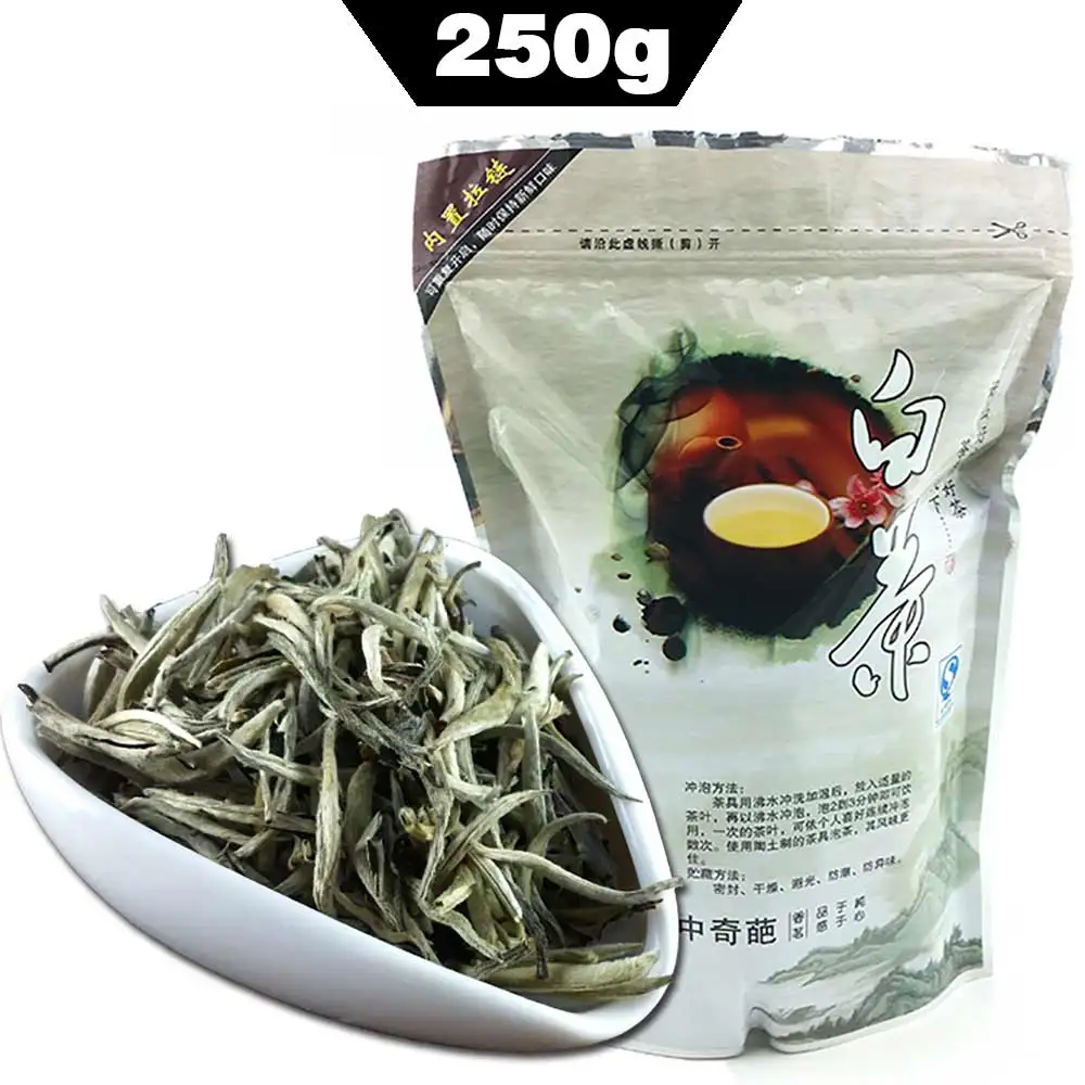 Топ Китайский чай белый чай 250 г Серебряная игла белый чай ааааа органический Бао Хао Инь Чжэнь анти-старый