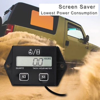 

Digital Engine Tachometer Tach Hour Meter Digital Tachometer Gauge Inductive Rpm Meter Motorcycle LCD Display For Motor Car Boat