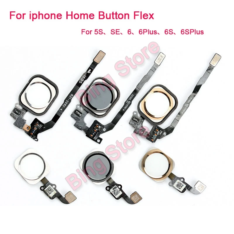 Home Button Flex Cable Assembly For iPhone SE 5S 6 Plus