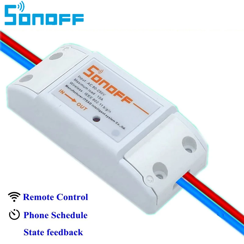 

Sonoff Smart Home WiFi Remote Timing Switch Wireless Control for Apple Android DIY Smart Remote Control Switch Module
