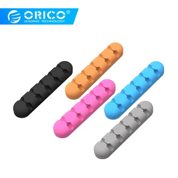 

ORICO CBS5 Cable Organizer Silicone USB Cable Winder Flexible Cable Management Clips Cable Holder For Mouse Headphone Earphone