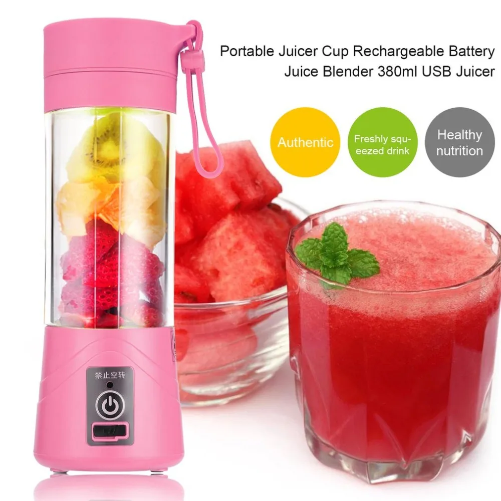 

Fashion and Durable Portable and Rechargeable Battery Juice 380ml Volume Healthy Environmentally-friendly USB Juicer