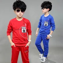 Boy’S Clothing Sets Spring Baby Sets Blouse Cotton Boy Tracksuits Kids Sport Suits Cartoon Sweatshirts+Pants 2Pcs Set