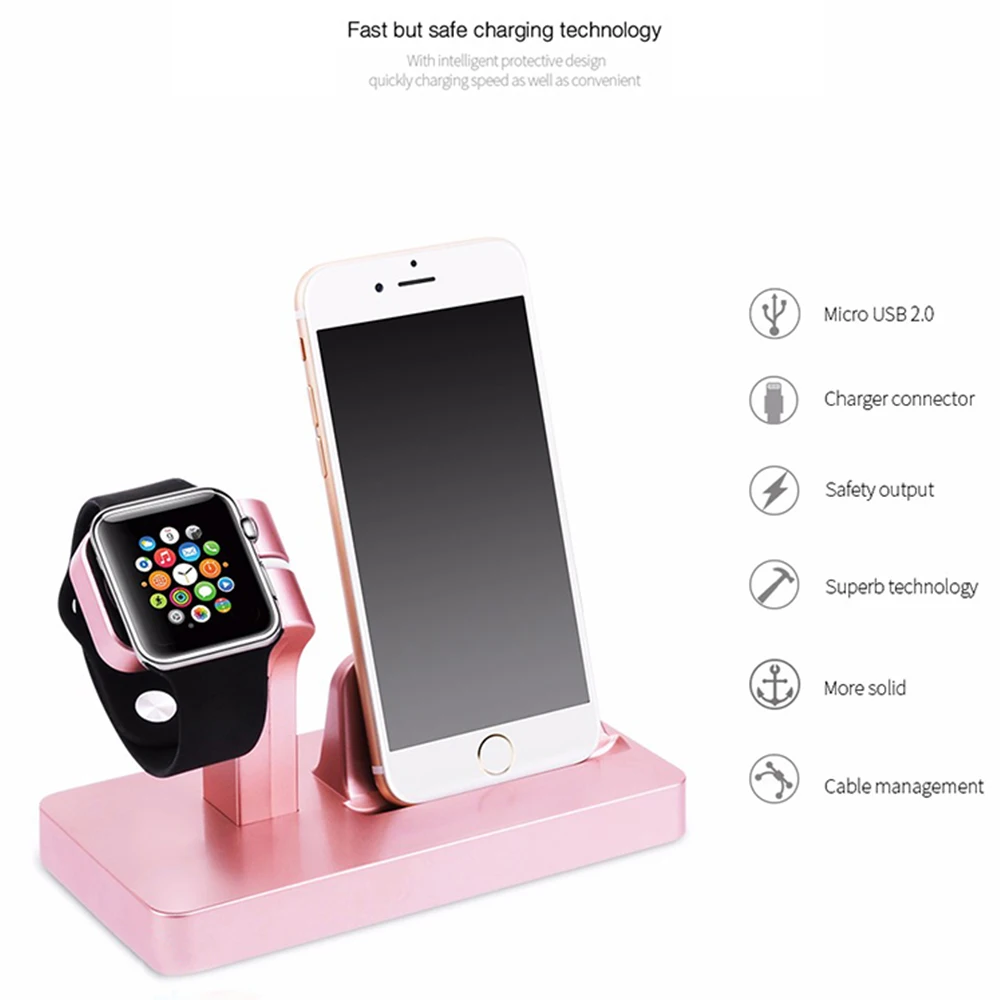 

2 in 1 Charging Dock Charger Holder For iWatch 38 mm 40m Station Cradle Charger For iPhone XS MAX XR X 7 6S 6 Plus Watch Bracket