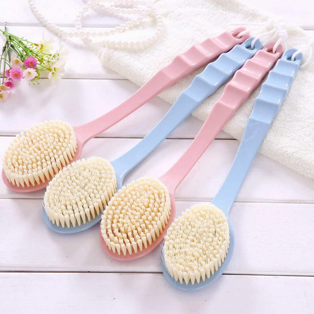 

Long Handle Plastic Bath Shower Back Brush Scrubber Skin Cleaning Brushes Body for Bathroom Accessories Cleaning Tool