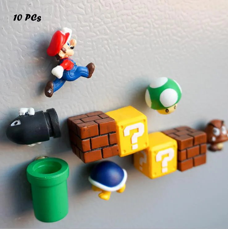 3D Super Mario Resin Fridge Magnets Kids Toys Wall Home Decoration Ornaments 3D Super Mario Resin Fridge Magnets Kids Toys Wall Home Decoration Ornaments