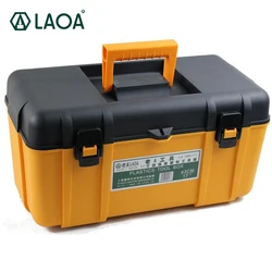 LAOA – boîte à outils en PP épais, étui à outils de renforcement jaune et noir avec couche intérieure 