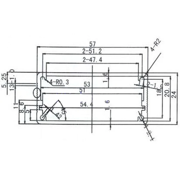 Алюминий проект коробка электрика корпус DIY 24(0,9") X57(2,24") X110mm(4,3"