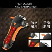Многофункциональный инструмент безопасности молоток ремень резак аварийный светильник для авто аварийный, молоток безопасности