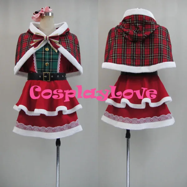 

Newest Custom made Japanese Anime Love Live! SR Card Nishikino Maki Christmas Cosplay Costume For Halloween Lovelive!