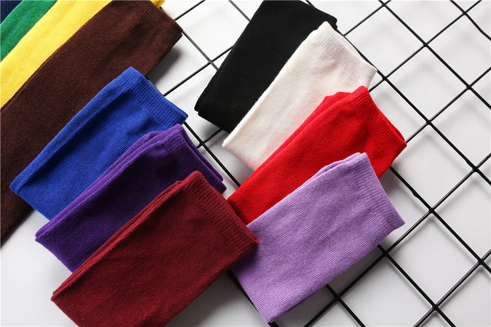 Korea Style Harajuku Candy Cotton Socks Women Cute Short Ankle Socks Yellow Blue Purple Green Red Black Socks For Girls Gift