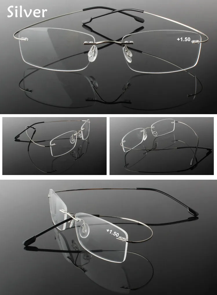 Rimelss гибкие очки из нержавеющей стали очки по рецепту дальнозоркая дальнозоркость очки для чтения прочность