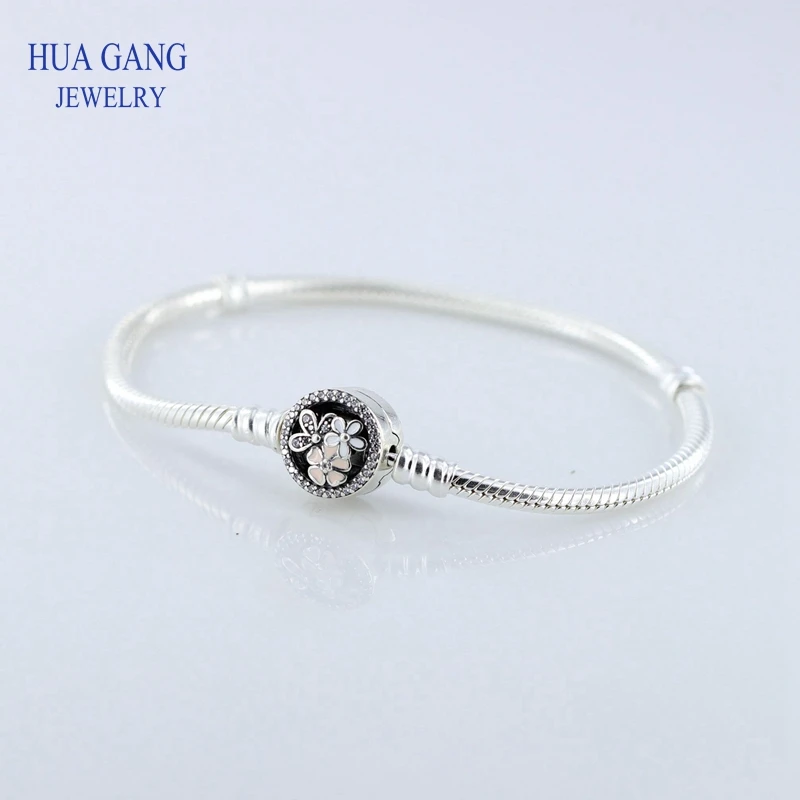 

100% 925 Sterling Silver Heart Chain Charm Beads Fit Bracelet Charm for Women Authentic Original Fine Jewelry