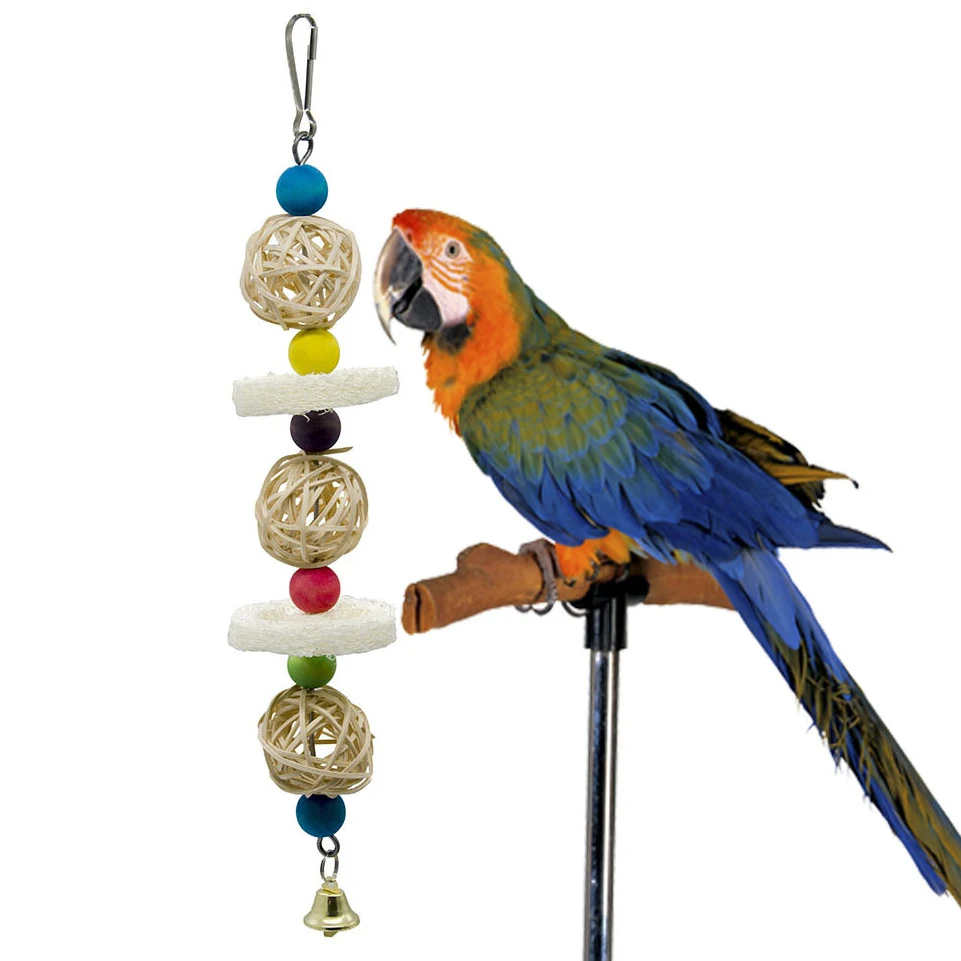 Traumdeutung Parrots Toys For Bird Loofah Accessories Cockatiel Perch