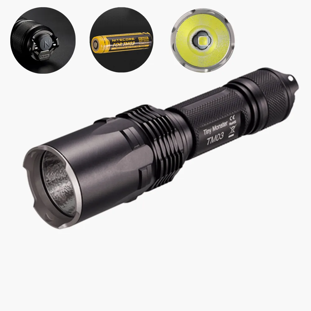 Nitecore TM03 2800 люмен XHP70 светодиодный фонарик с для TM03 18650 аккумуляторная батарея