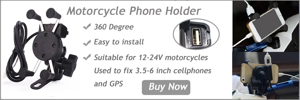 Besegad 360 градусов вращения мотоцикла 3,5-6 дюймов сотового телефона gps мобильного телефона держатель и USB зарядное устройство для 12-24 В мотоцикла