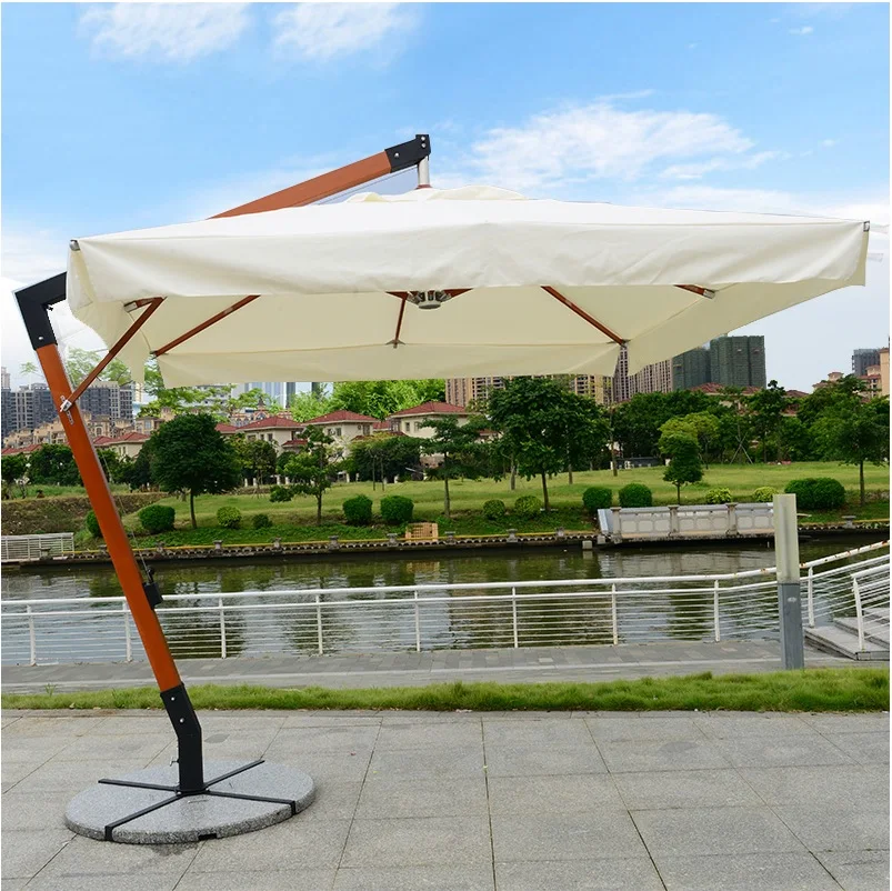 

6pcs PACK, Cantilevel Parasols for Pool Backyard Beach Awning with Solid Wood or Aluminum Frame