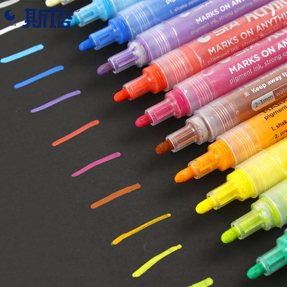 14 Colors DIY Creative Acrylic Pens Mild Liner Acrylic Painter Marker 14 Colors DIY Creative Acrylic Pens Mild Liner Acrylic Painter Marker