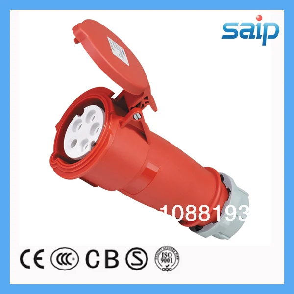 

Red 32amp 380-415V IP44 Waterproof 3P+N+E 5P IEC60309 CEE Female Industrial Coupler Electrical Socket