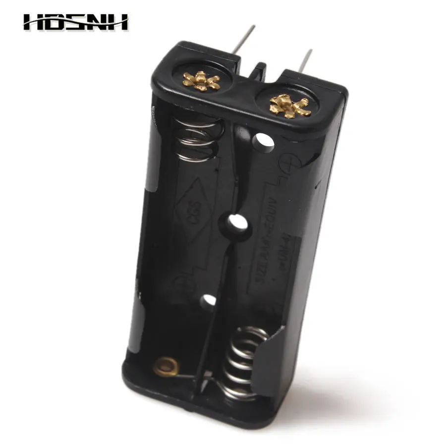 

Cheap High Quality 2*AAA 3V Battery Storage Box Case Holder Battery Box Holder With PIn Springs On Button For Soldering Conncet