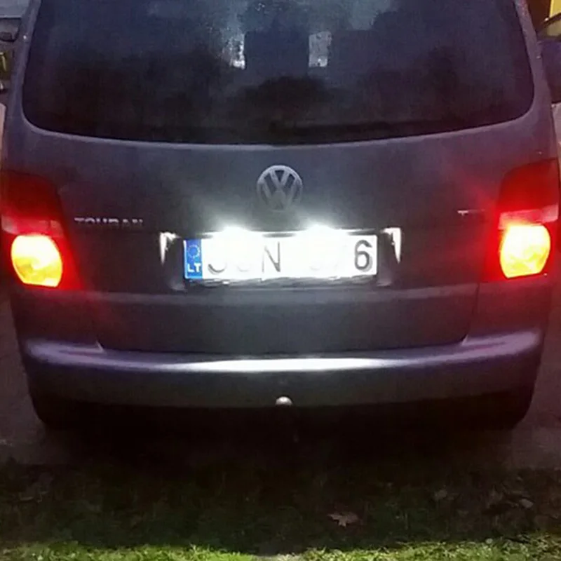 Светодиодный светильник для номерного знака VW T5 Caddy Golf Passat Touran Jetta Skoda Super White 12 В 1