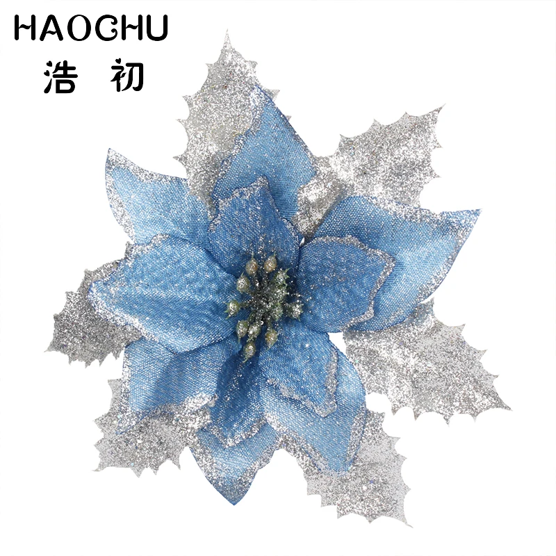 HAOCHU 5 шт./компл. 17 см Рождественские елочные украшения домашний декор цветы