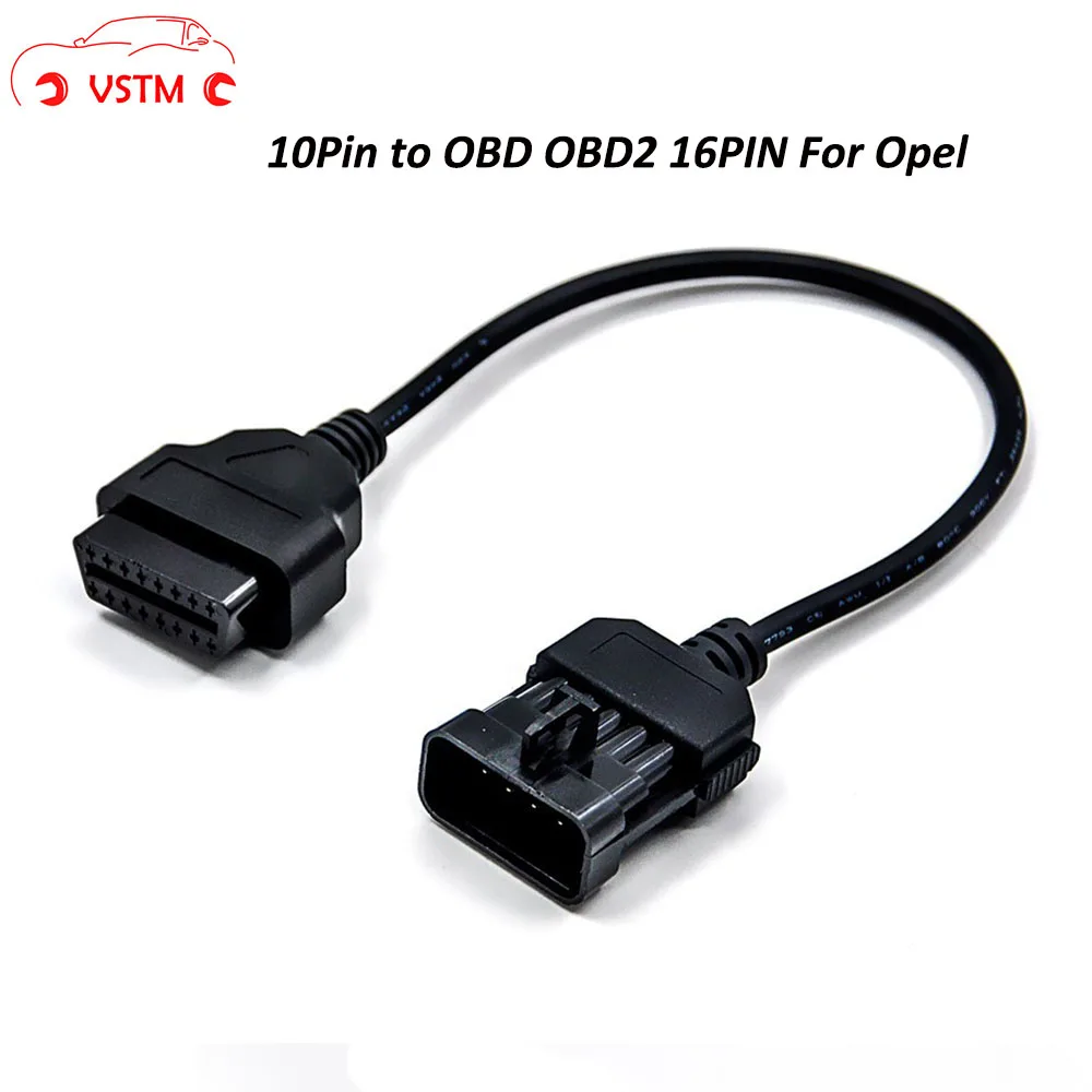 VSTM 10 PIN OBD/OBD2 Scan Tool Cable for Opel 10Pin To 16Pin OBD2 Car