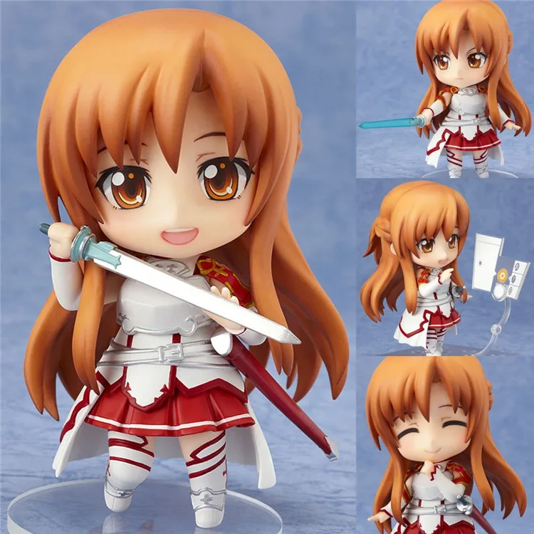Cute Nendoroid Sword Art Online Figure Asuna 283# PVC Action Figure Collectible For Kids Toys Gifts Anime Brinquedos Cute Nendoroid Sword Art Online Figure Asuna 283# PVC Action Figure Collectible For Kids Toys Gifts Anime Brinquedos