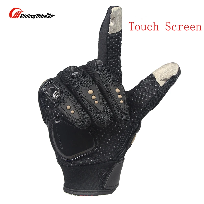 Guantes de carreras de motos guantes de dedo completo de pantalla táctil para hombre guantes de Moto